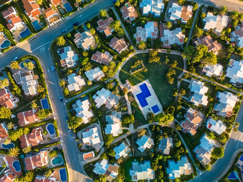 vecindario visto desde arriba